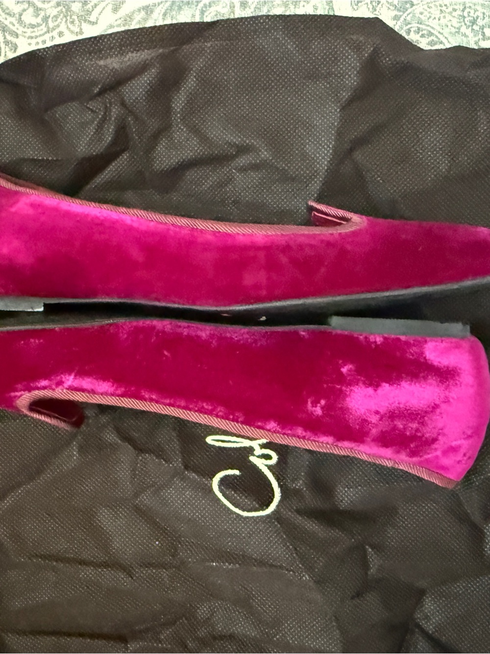 Cole Haan Fuchsia Velvet Ballet Flats